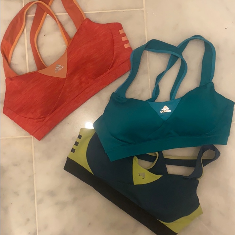 Set of three supernova adidas sport bras